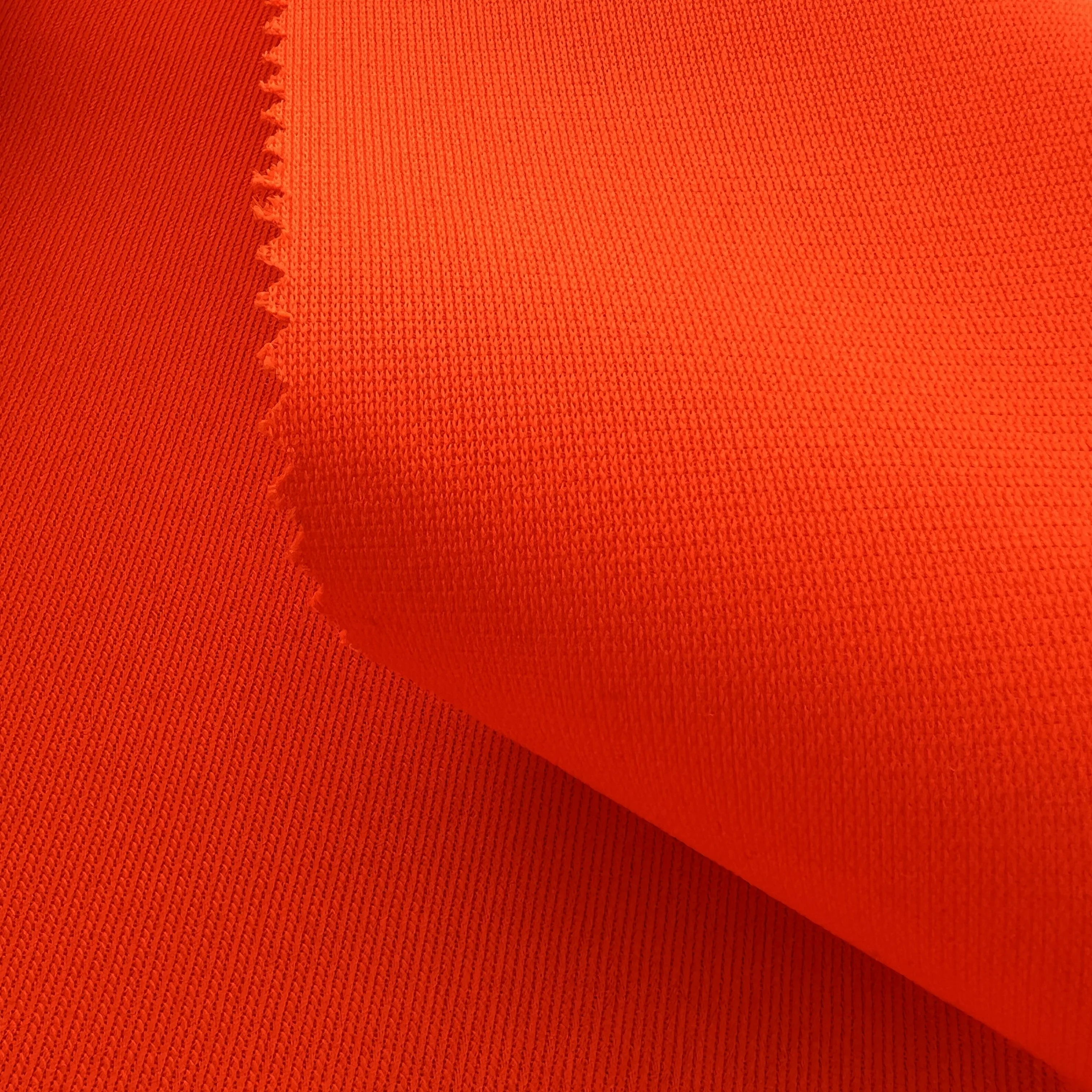 Wholesale Neon Orange Fluorescent 100% Polyester Tricot Safety Vest Fabric