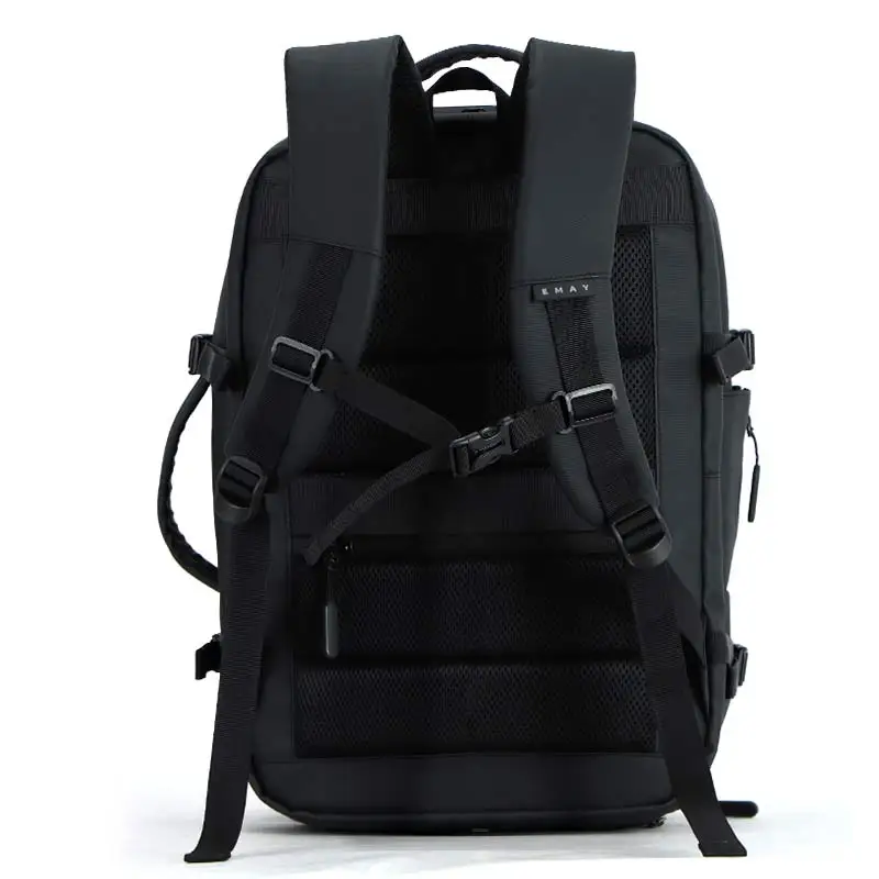 Custom Multifunctional Expandable Outdoor Black Men Bagpack Duffle Suitcase Carry On Backpack Travel