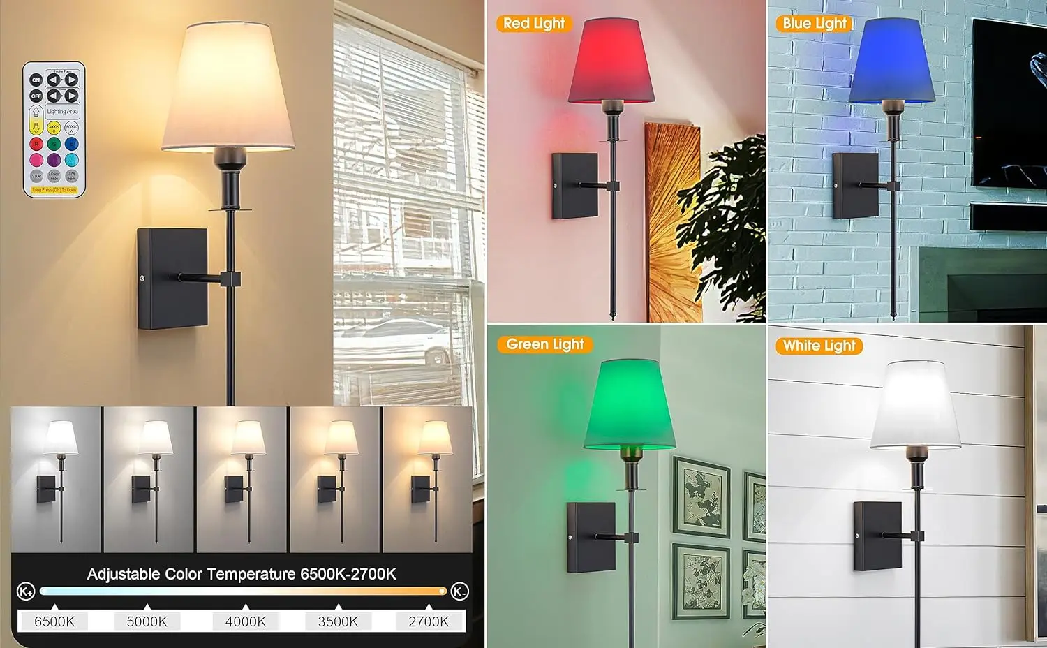 706 современный комплект бра с батарейным питанием 2 не проводных светильника Настенный Бра от батареи дистанционной регулируемой лампочкой
