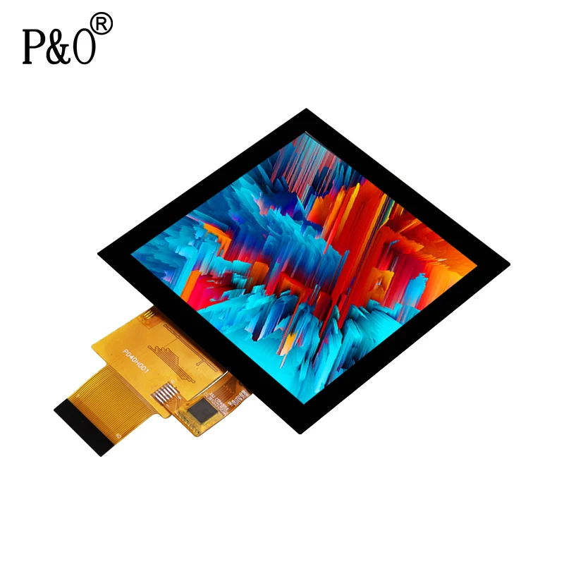 Polcd 4 inch 480*480 square transparent normally black ctp touch screen