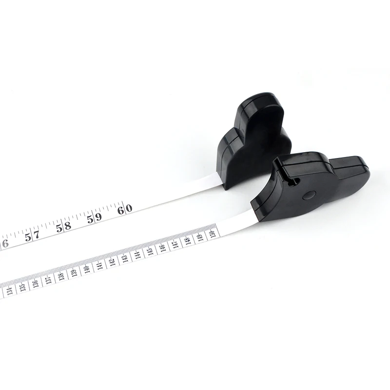 Black Special Retractable Auto Logo Printed Waist Circumference Fiberglass Measuring Tape 60 inch