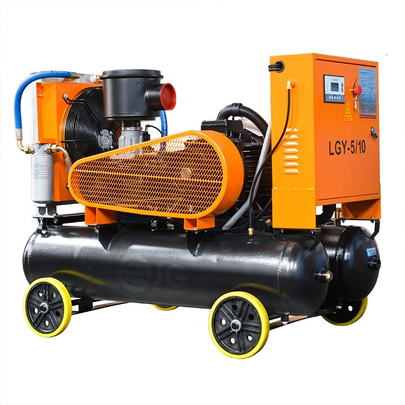 small diesel 185 cfm 0.8mpa screw air compressor for jack hammer