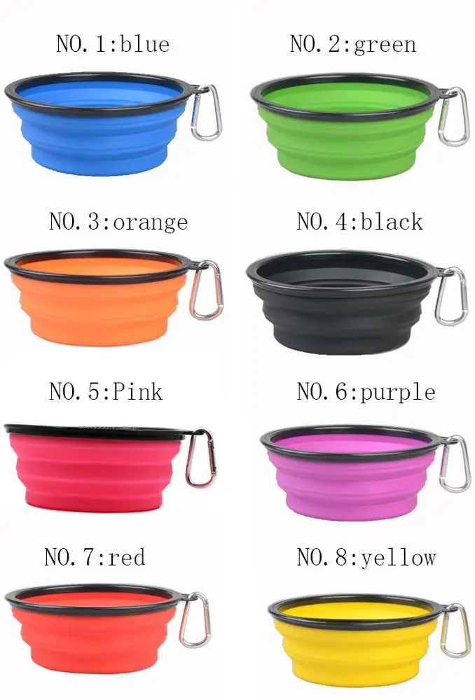 Складная миска для воды для собак объемом 1000 мл