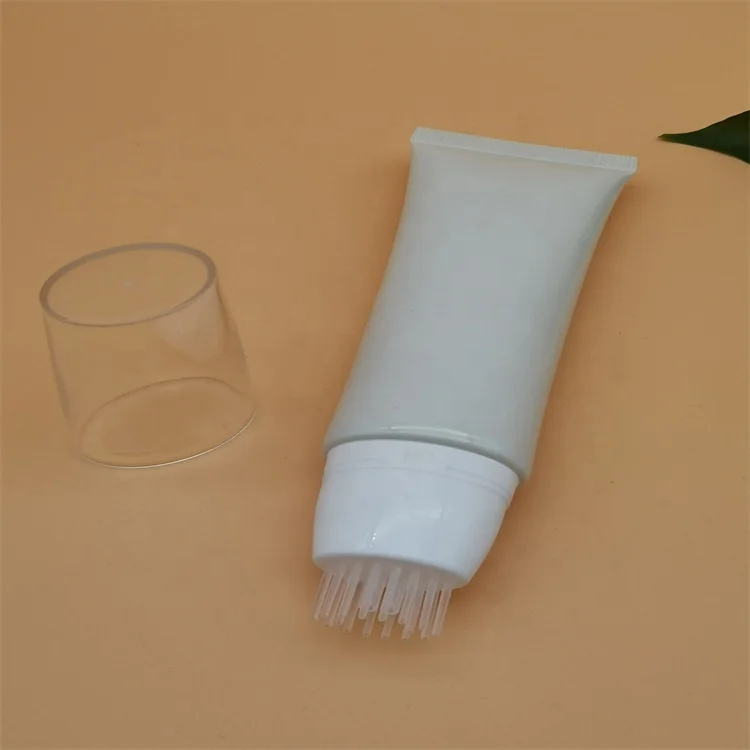 40ml plastic brush hair comb care tube packaging for scalp care & hair dye