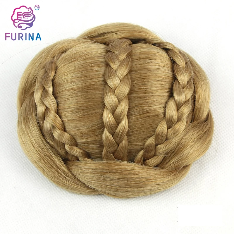Newest bride hairstyle hair donut bun machine weaving hair Chignon high level synthetic hair bun accessories for women