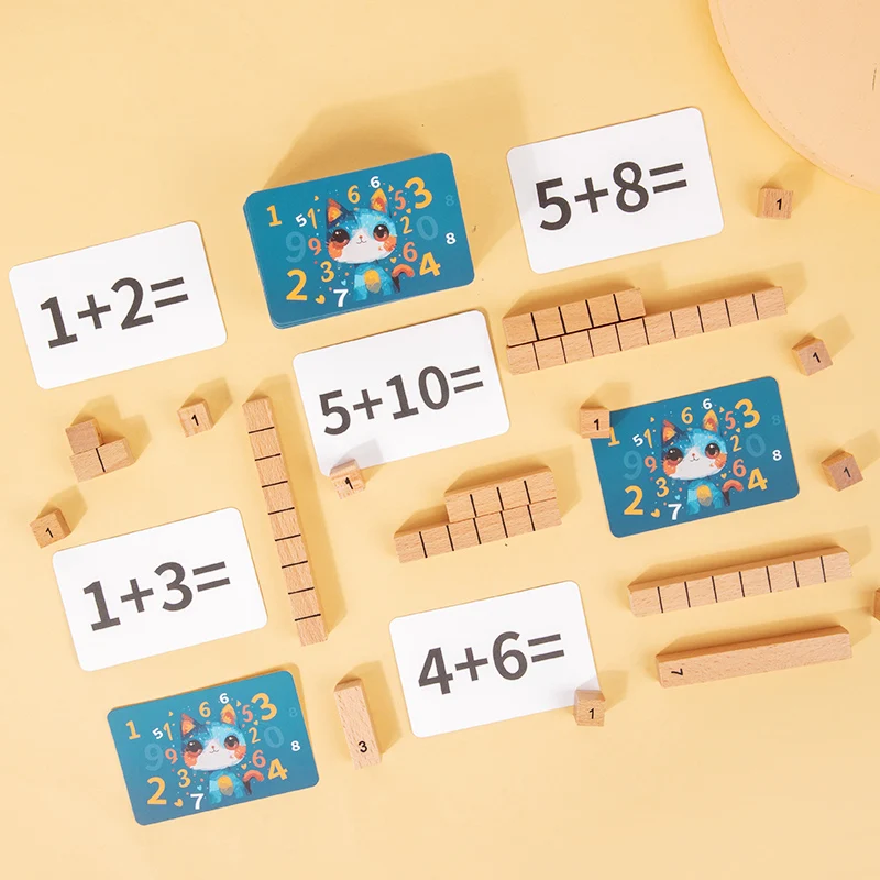 2024 New Products Mathematical Addition and Subtraction Operation Teaching Aids Montessori Math Toys for Toddler Boys & Girls CE