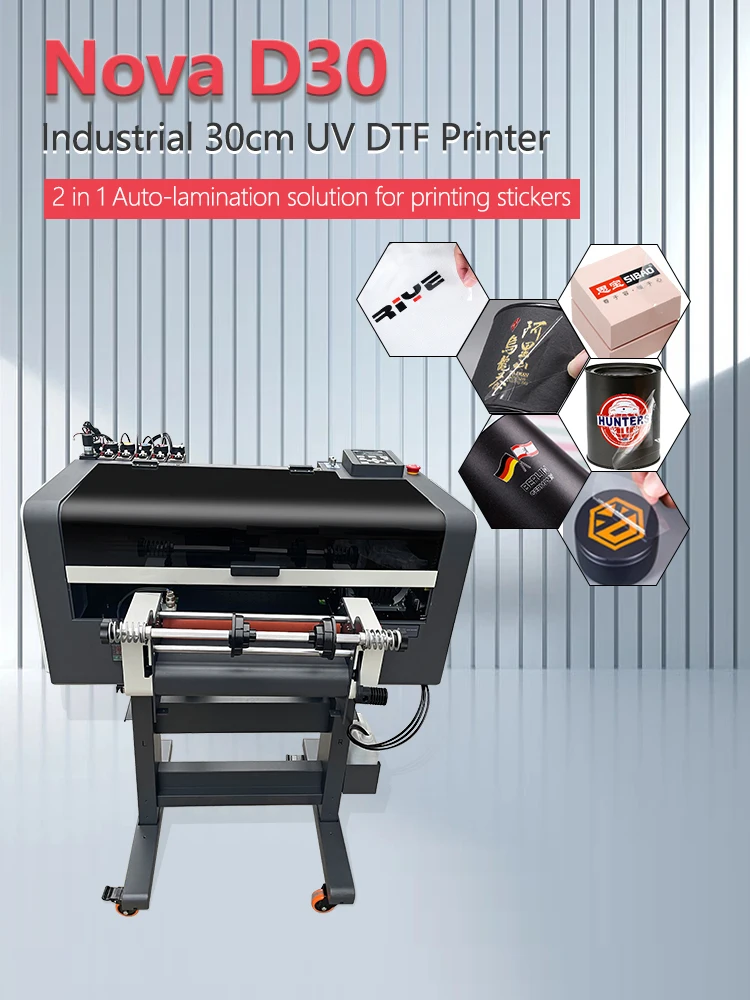 Roll To Roll Xp600 Head 30 Cm I3200 Printing Service Film Ab Uv Dtf Printer Ab Film Machine With Shaker