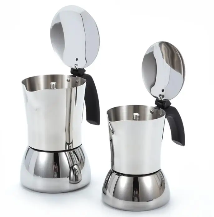 Portable Espresso Coffee Maker / Luxury Stainless Steel Mocha Coffee Pot