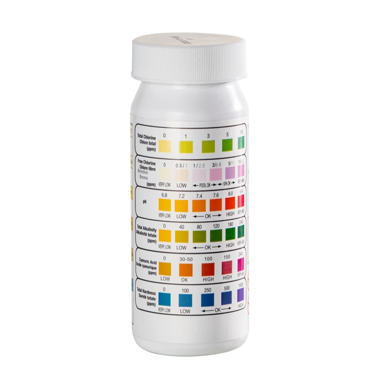 Hot sale 6 IN 1 PH test strips water PH test paper swimming pool test strips