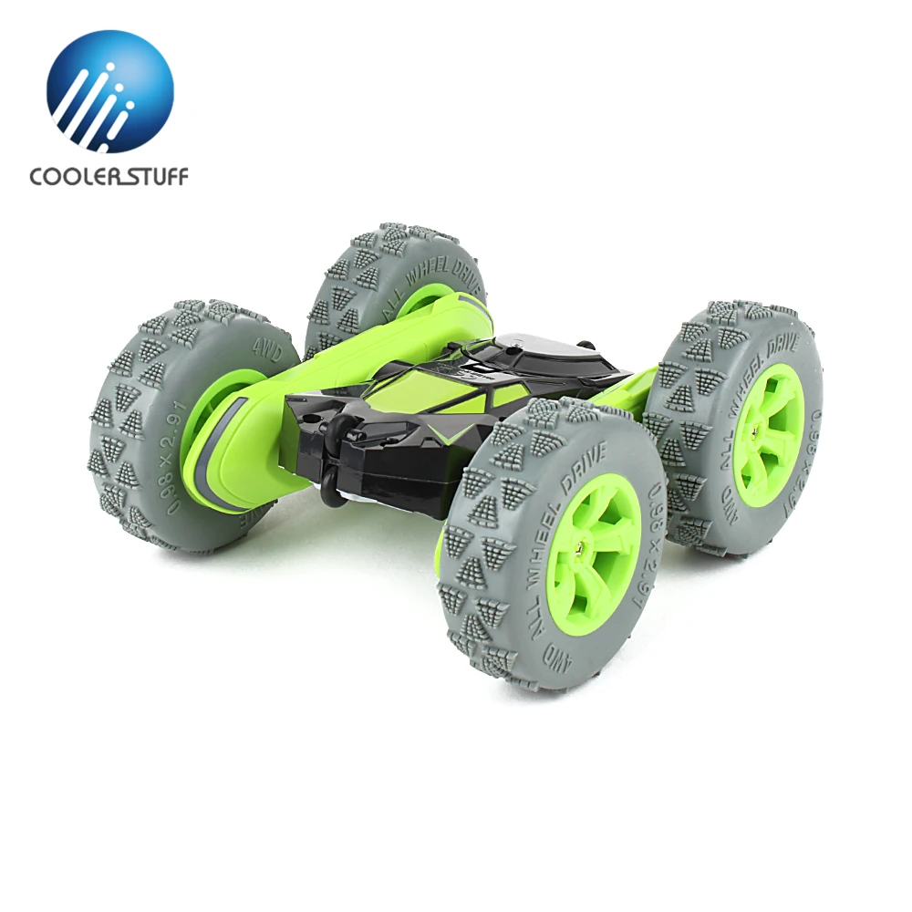 Coolerstuff 2,4G 1:28 масштаб поворот Альпинизм автомобиль на батарейках Багги 360 градусов флип двухсторонний трюковый автомобиль RC поворотный автомобиль