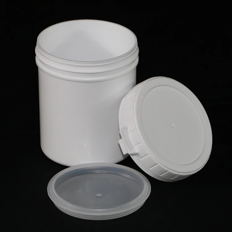 
PP 600ml vegetables salad storage white round plastic can 