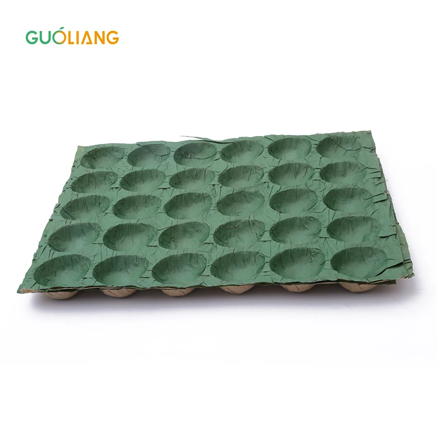 Eco-Friendly Multi-Cavity Fruit Tray Liner Colorful Kraft Paper Fruit Tray Insert Packaging Supplier