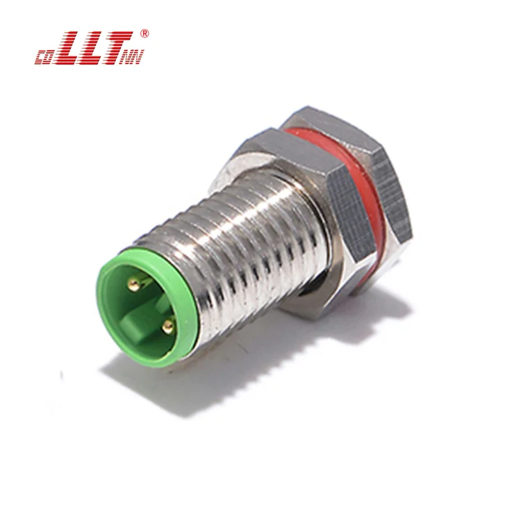 LLT M8 mini waterproof connector 2 3 4 5 pin front panel mount metal waterproof connector