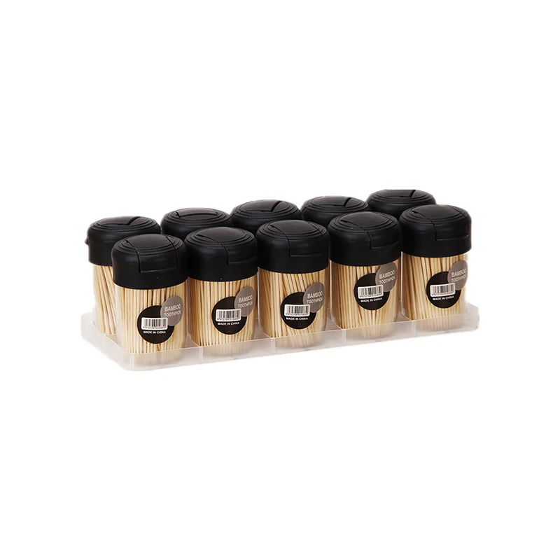 High-quality flexible and good bamboo hygienic toothpick plastic toothpick holder