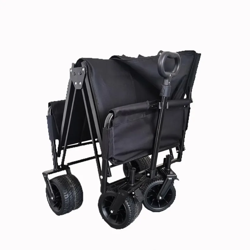 Wholesale Cheap Stainless Steel Folding Wagon Cart New Design Outdoor Camping All-Terrain Beach Wagon Multiple OEM Tools