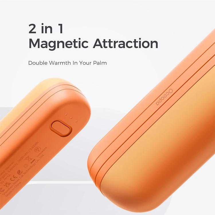 French Electronic Hand Heater Mini Portable Electric USB Reusable Rechargeable Hand Warmer With Power Bank