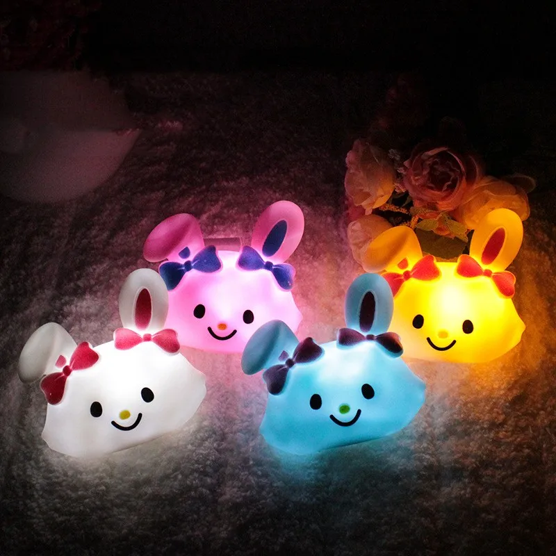 Personalized Lovely PVC Rabbit Lamp Kids Baby Toys Rabbit Lamp Bedroom Night Light
