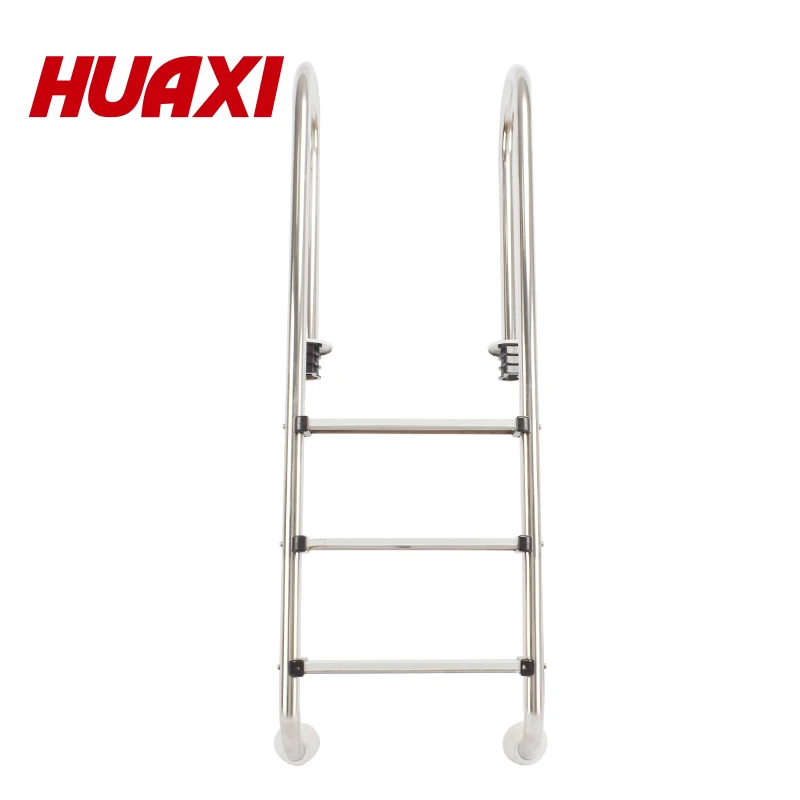 HUAXI wholesale high quality stainless steel 304 and 316 with anti-skid pedals swimming pool ladder