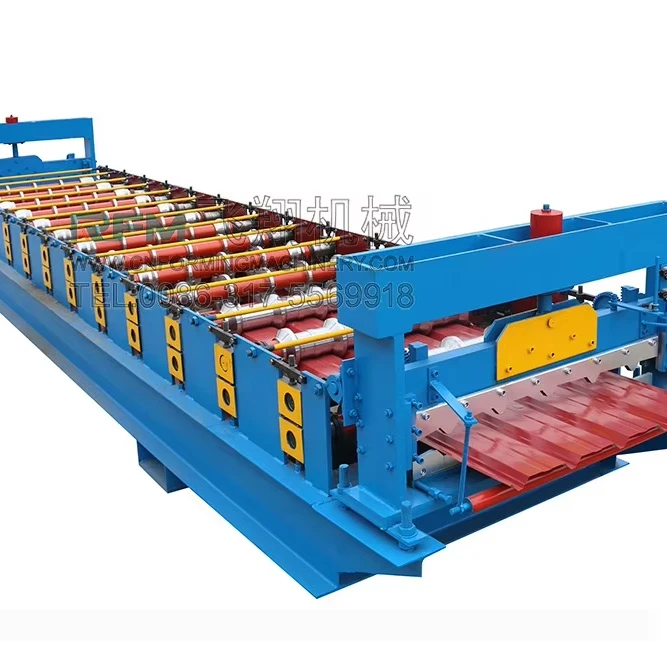 Factor customized Good Price Roof Tile Trapezoidal Veneer Roll forming machine Hydraulic Cutting Machine for Roof Use
