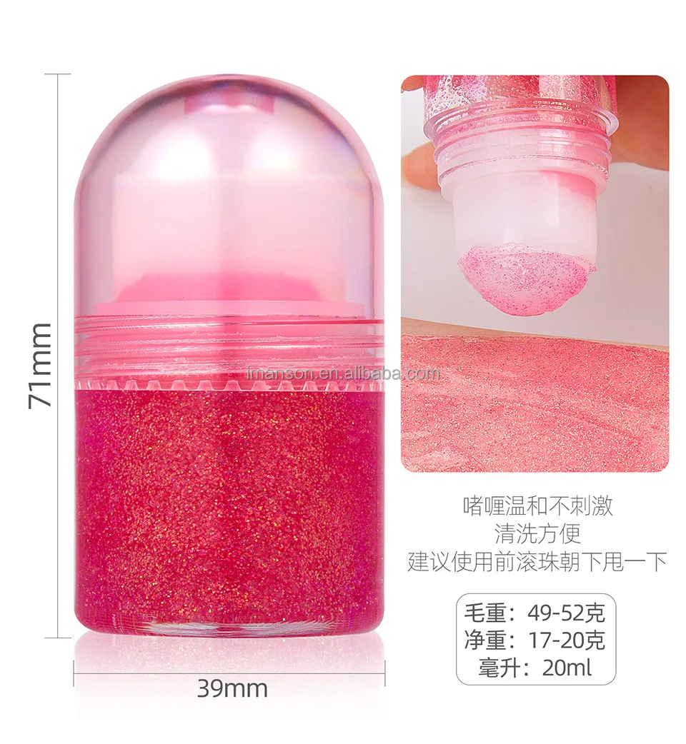 New Design 12 Colors Makeup Glitter Rollers Roll-on Body Glitter Gel for Body Face Hair