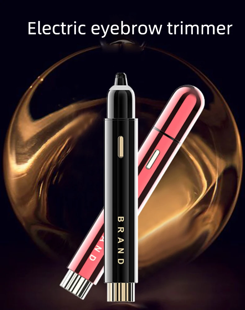 
new product custom home use beauty device stainless steel eye brows razor electric eyebrow trimmer 