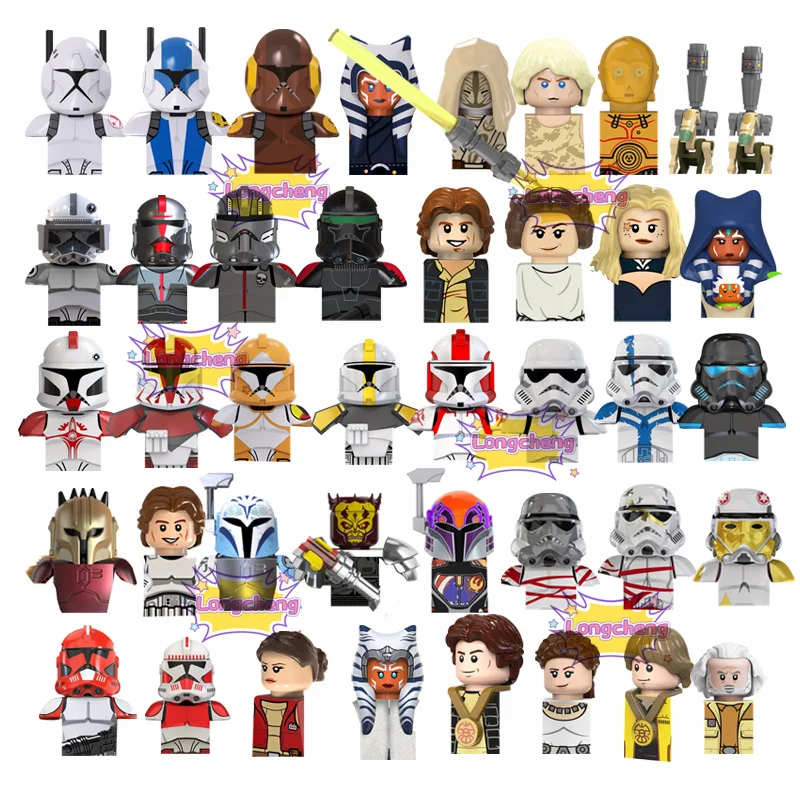 Popular TV Series Space War Trooper Spark Clone Trooper Purge Mace Windu Commander Blackout Mini Wars Building Block Toys