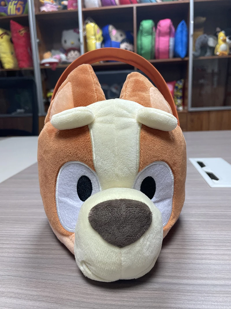 Cartoon Dog Shape Plush Hand Basket Toy Customized Personalized Cute Animal Plush Toys