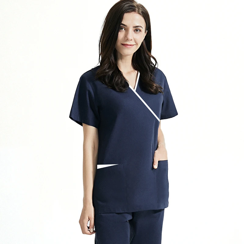 Customized Logo Scrubs Uniforms Sets Doctor Uniform Hospital Women Medical Uniform Clothing