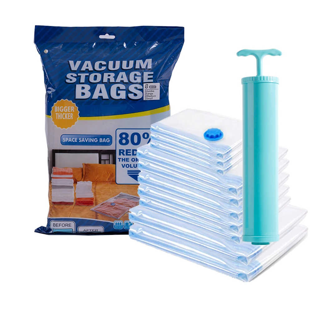 Huafeng  High Quality OXFORD vacuum storage bags with electric pump hanging clothes vacuum storage bags