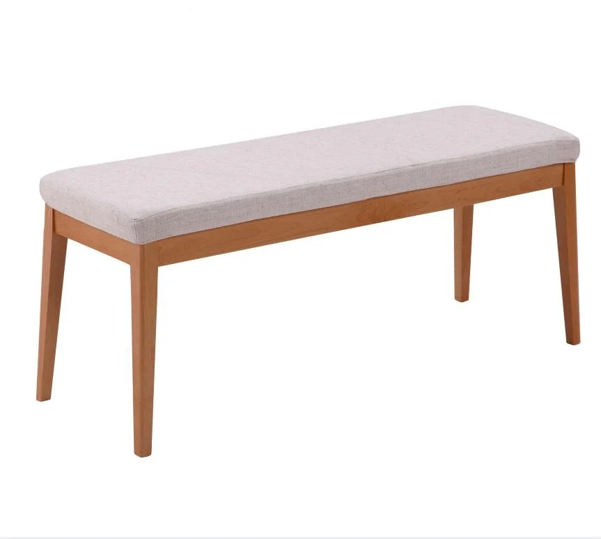 Modern design dining room furniture sets 2-seater backless fabric or PU covered solid wooden Bench