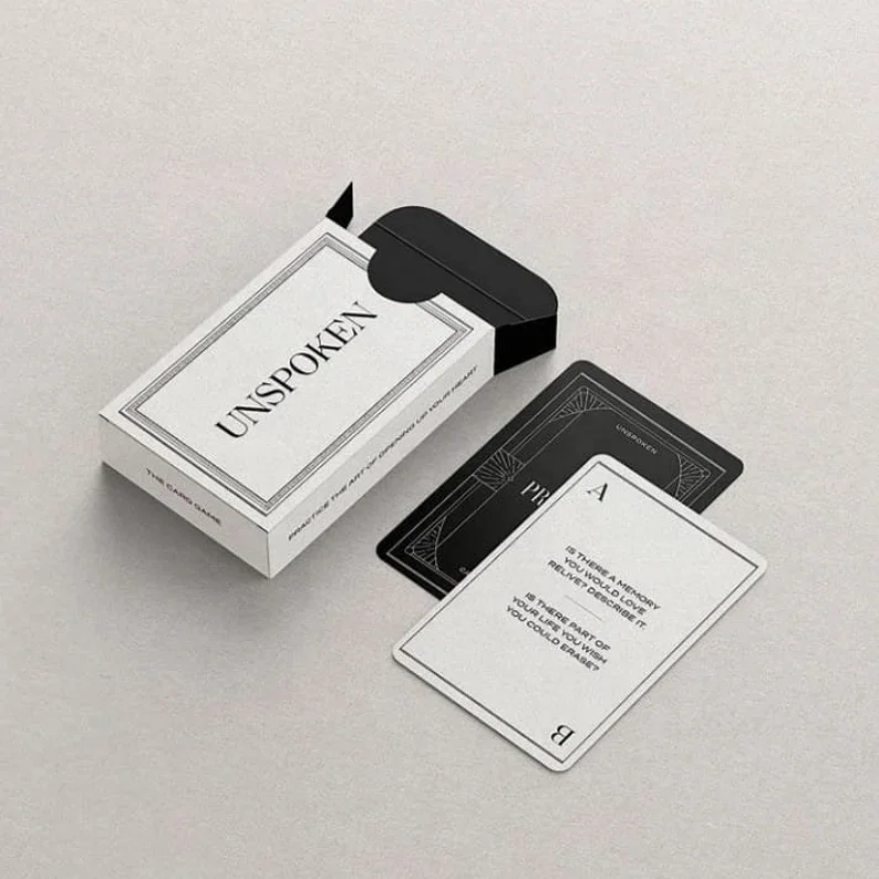 Rigid Box Packaging Art Paper Full Color Games Card, Flashcards Custom Printing Custom Design Couples Playing Cards Drink Game