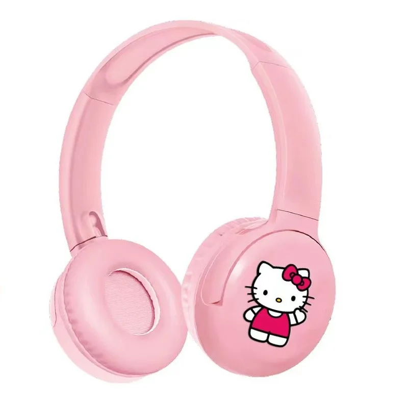 Sanrios Kuromi Bluetooth Headphones Cute HK Cat Wireless Earphones Stereo Sound Noise Reduction Earbuds Anime Cartoon Gifts