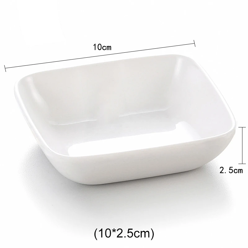 Smooth Texture Diverse Styles Thick Drop Resistant Heat-resistant White Melamine Flavor Dishes Plates Set For Restaurants