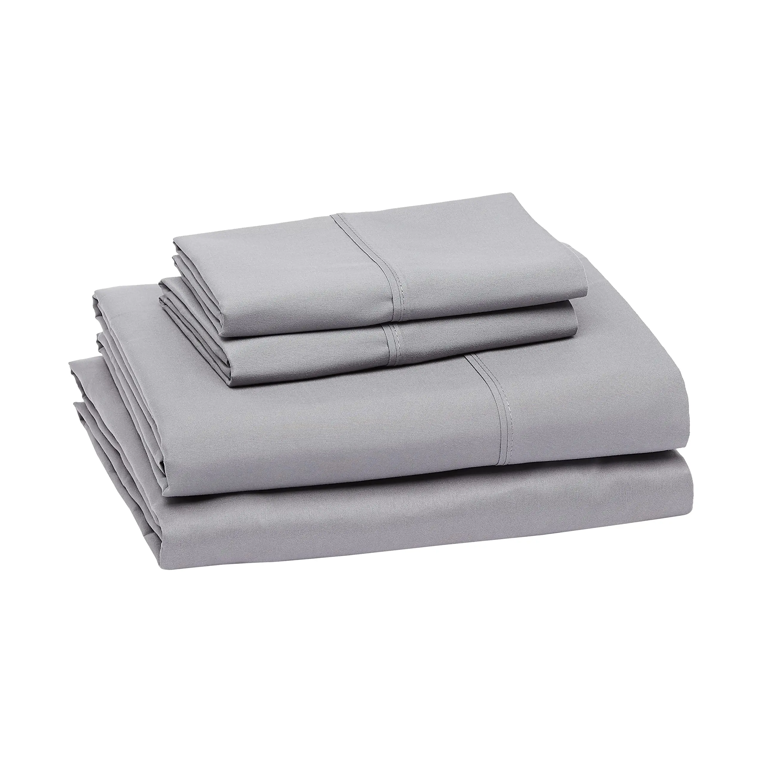 100% cotton customized 300TC soild color bed sheet set flat sheet set with 2 pillow shams
