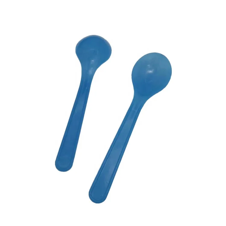 Factory wholesale cartoon shape ABS Acrylic environmental protection disposable mini spoon