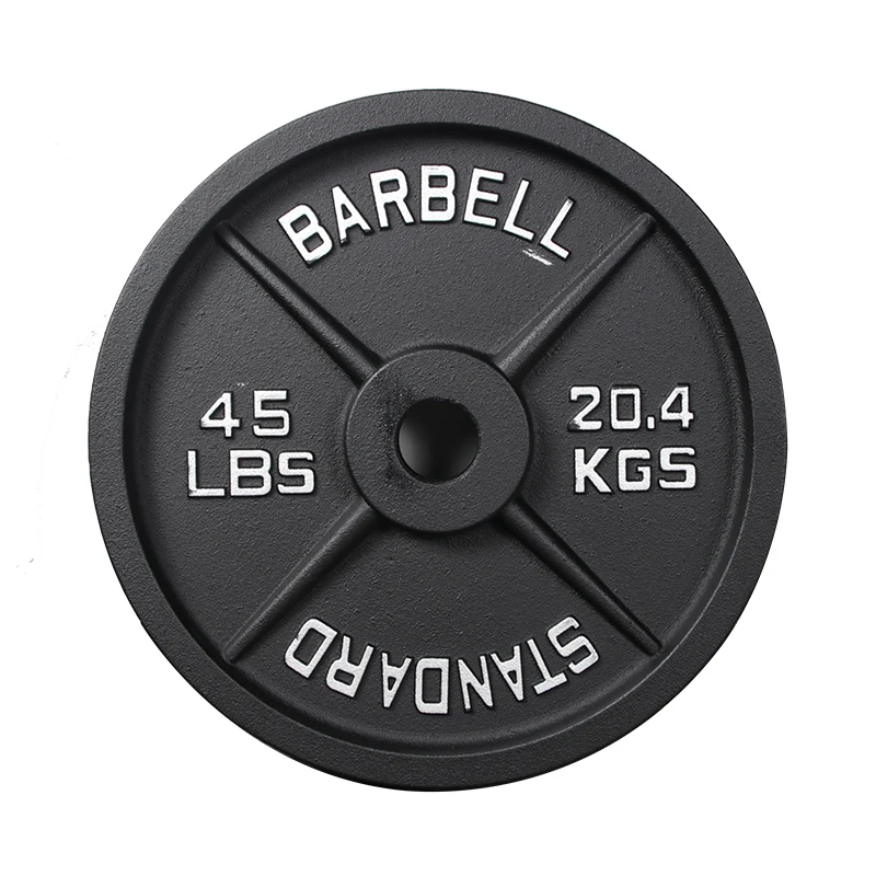 Wholesale Gym Equipment Weight Plates Cast Iron Standard Barbell Weight Plate For Weight Lifting