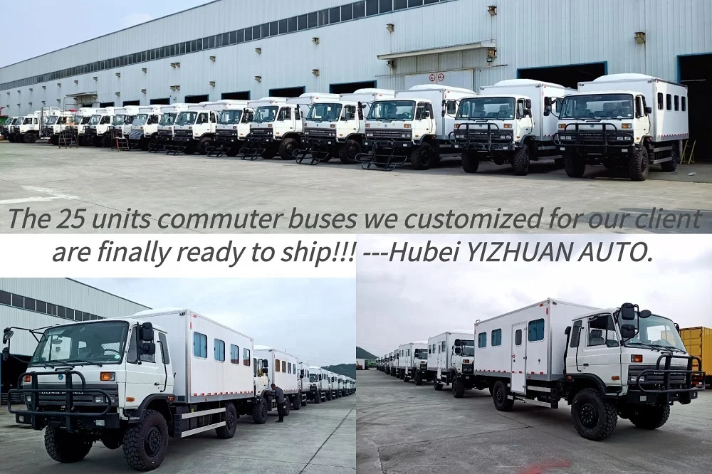 Bus 19 30 Seats Factory Advanced Customized 6x6/4x4 LHD/RHD Diesel Luxury Chinese Hubei Kinglong Klg-12 Manual Push Handmade