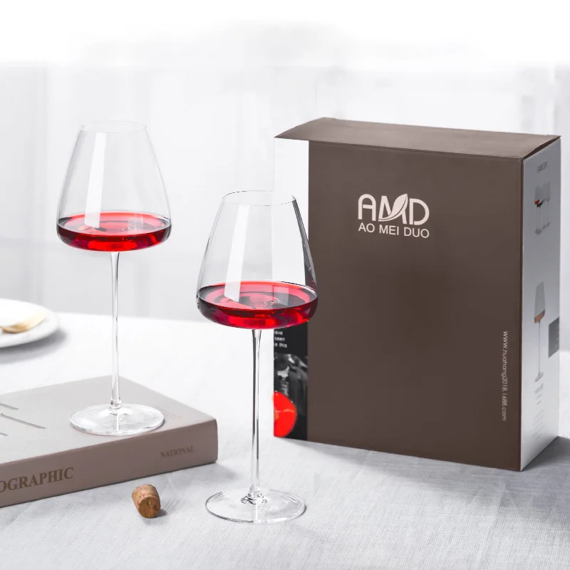 Hand Blown Unbreakable Lead Free Crystal Unique Design Gift Boxed Wine Glass Champagne Glass