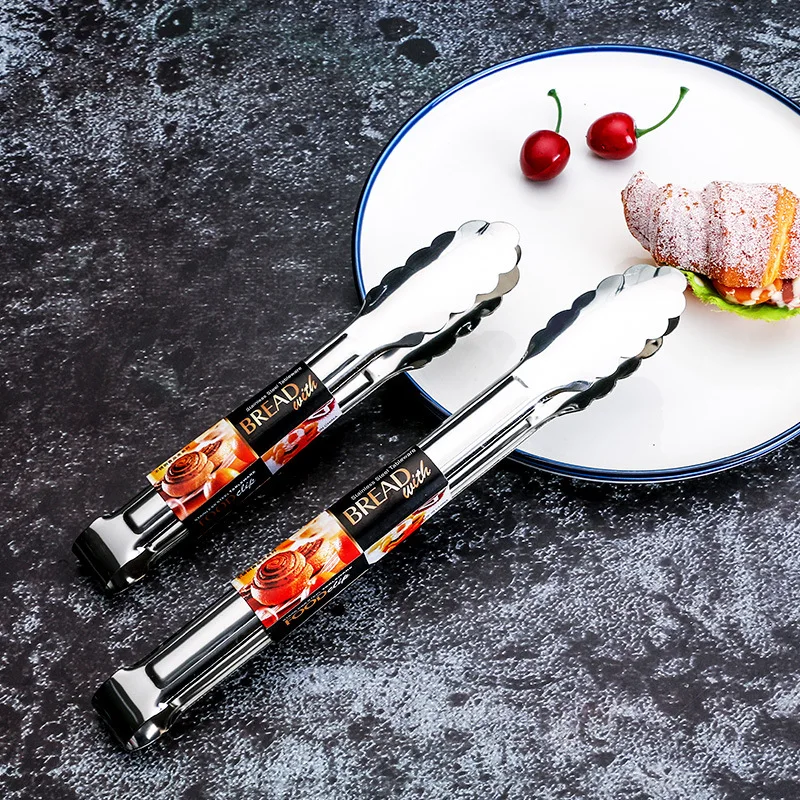 Заводская оптовая продажа 9 12-дюймовые щипцы для приготовления пищи из нержавеющей стали ресторана Сервировочные барбекю змеи