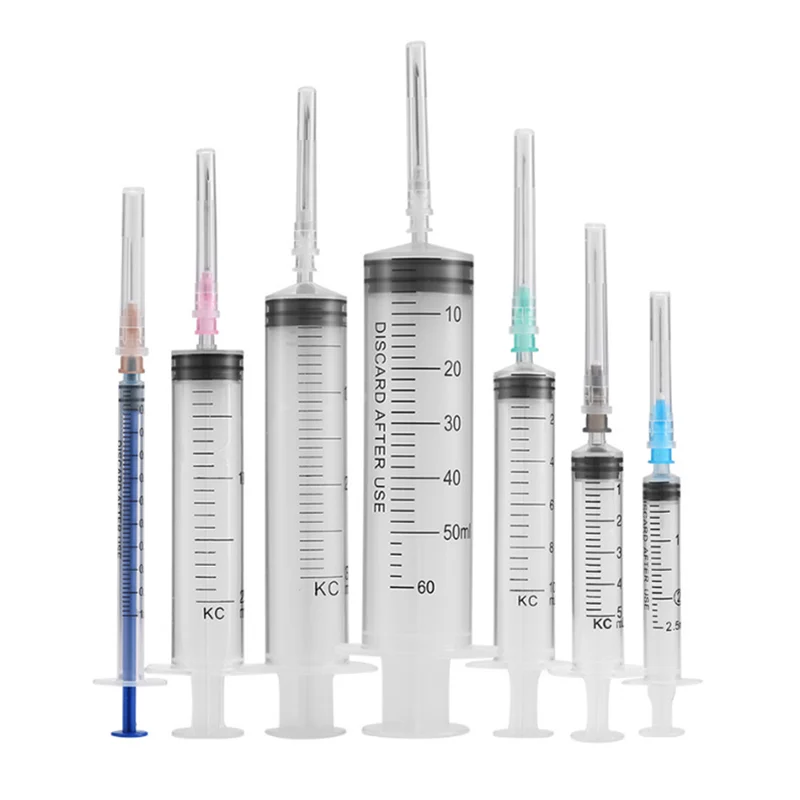 1ml 3ml 5ml 10ml 20ml 60ml disposable syringe with needle