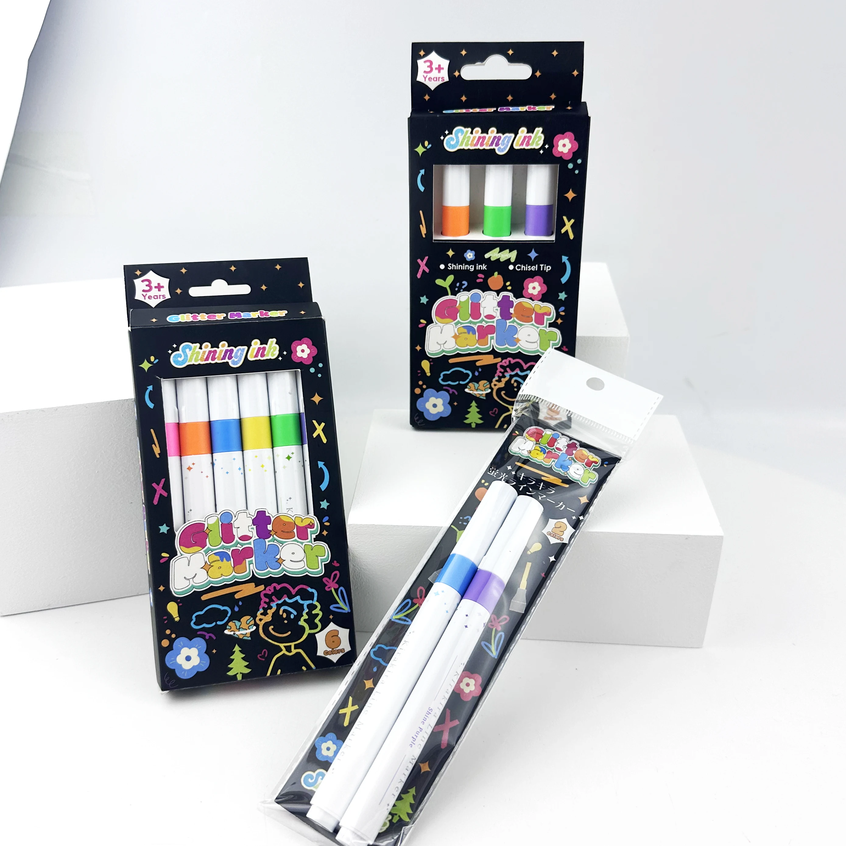 Glitter marker,  for Making Cards, Adult Coloring Books, Journaling Crafting Doodling Drawing