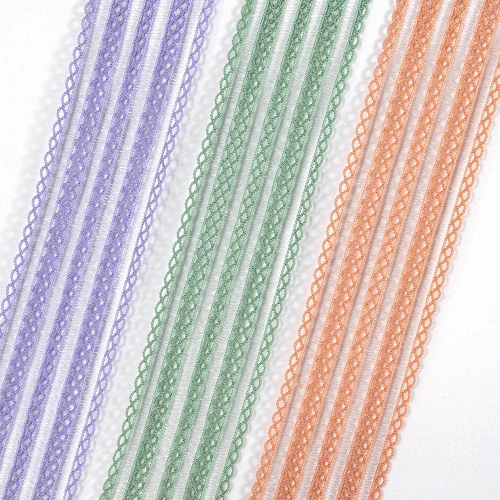 Crochet elastic knitting hollow mesh fish silk elastic belt nylon elastic ribbon decorative high elastic lace trim