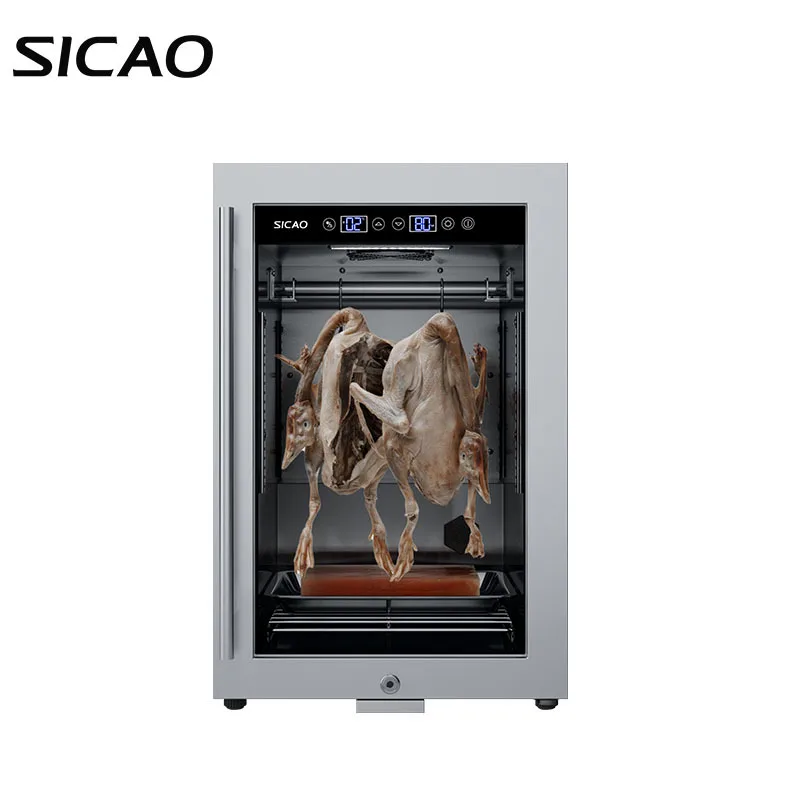 SICAO Home Beef Steak Saussages Meat Dry Ageing Aged Cooler Refrigerator Fridge Display Dri Ager Cabinet  63L 1-22C° 50-85%