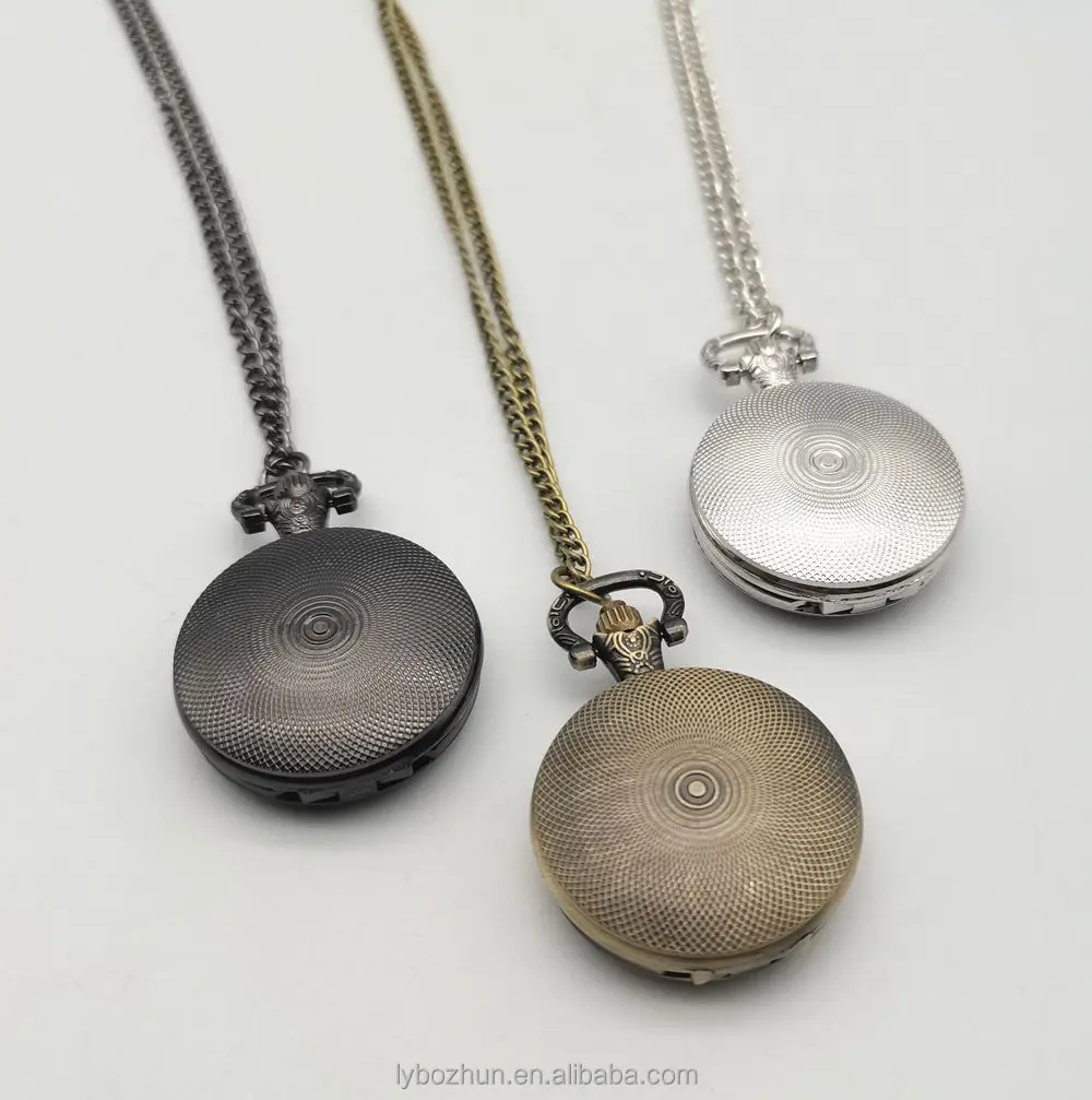 Necklace Gyroscopic Rotation Watch Men Women Retro Dame Paris Cathedral Pocket Watches