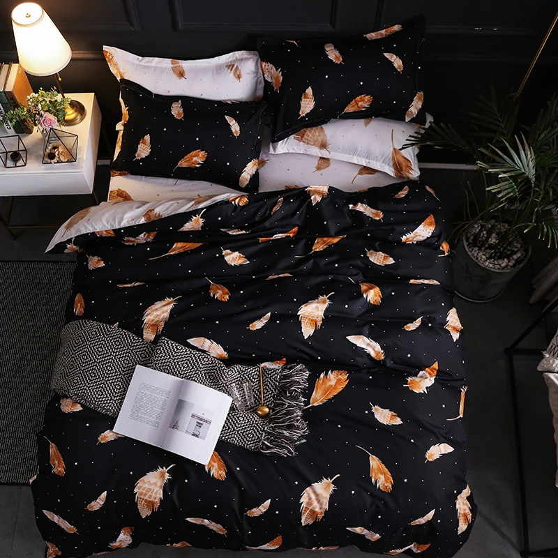 
MOHAP Luxury Wholesale Microfiber Bed Sheets Duvet Cover Printed 