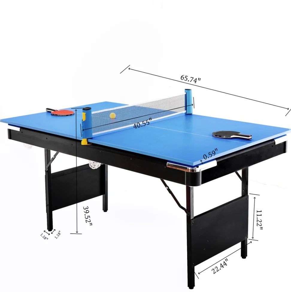 2024 Modern 4-in-1 Multifunctional Snooker & Billiard Table with Mini Pool Solid Wood Legs and Slate Cushion for Home Use