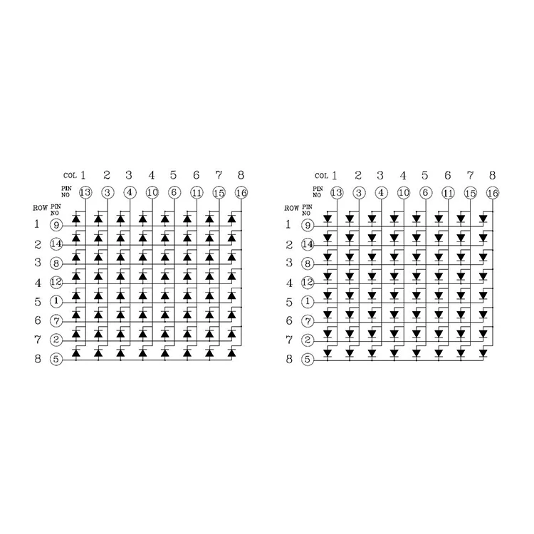 
Red 1.9mm dot 20*20mm led dot matrix display 