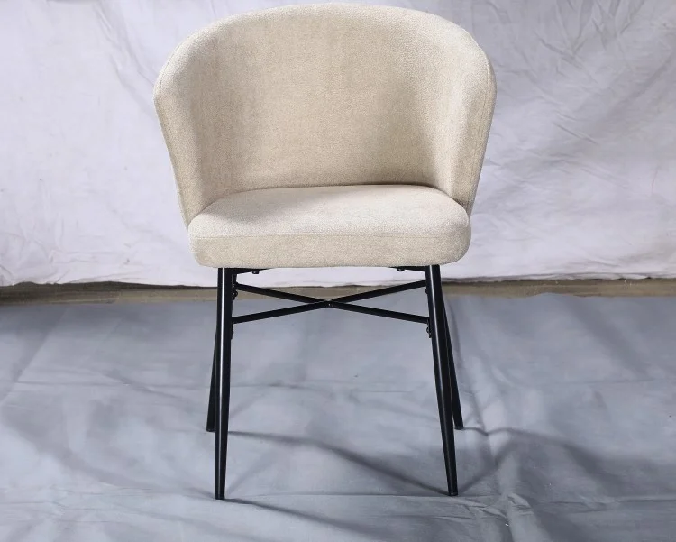 Factory Price Modern Luxury Fabric Dining Furniture With Metal Frame For Kitchen Chair