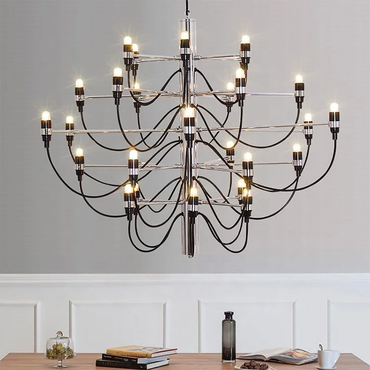 
Australia standard large black cone fancy led chandelier ceiling pendant light for living room 