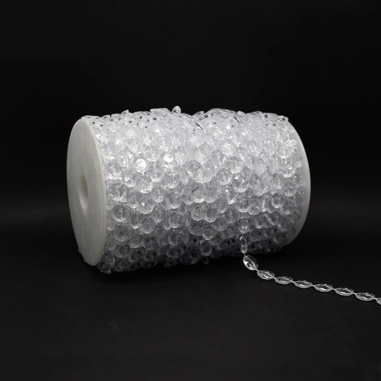 custom Gorgeous hanging crystal wedding decorations ceiling drape hanging bead curtain hanging